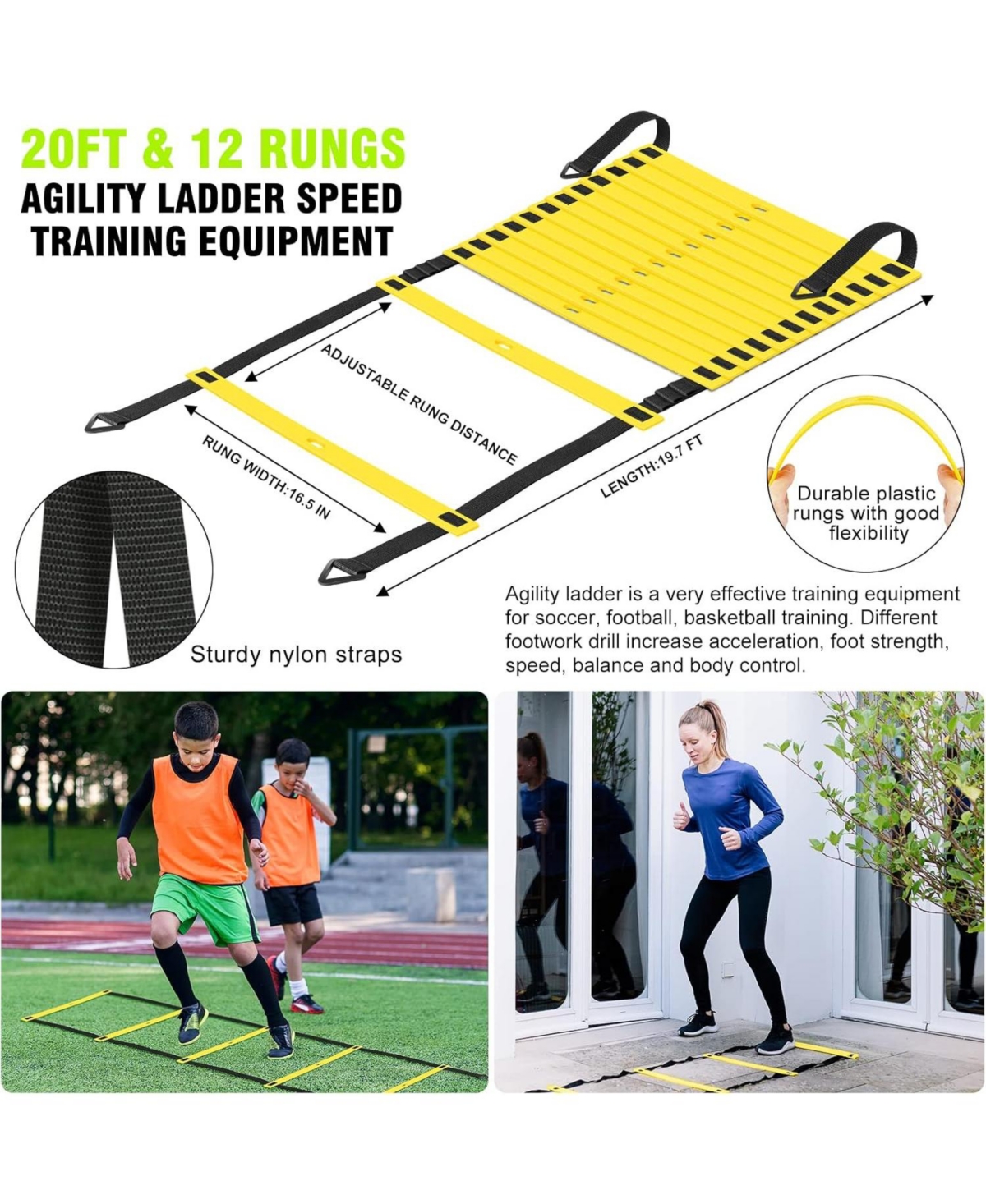 X Umeus 4'x3' Kids Pop Up Soccer Goal Set – Includes Ball, Agility Ladder & Cones for Backyard Training