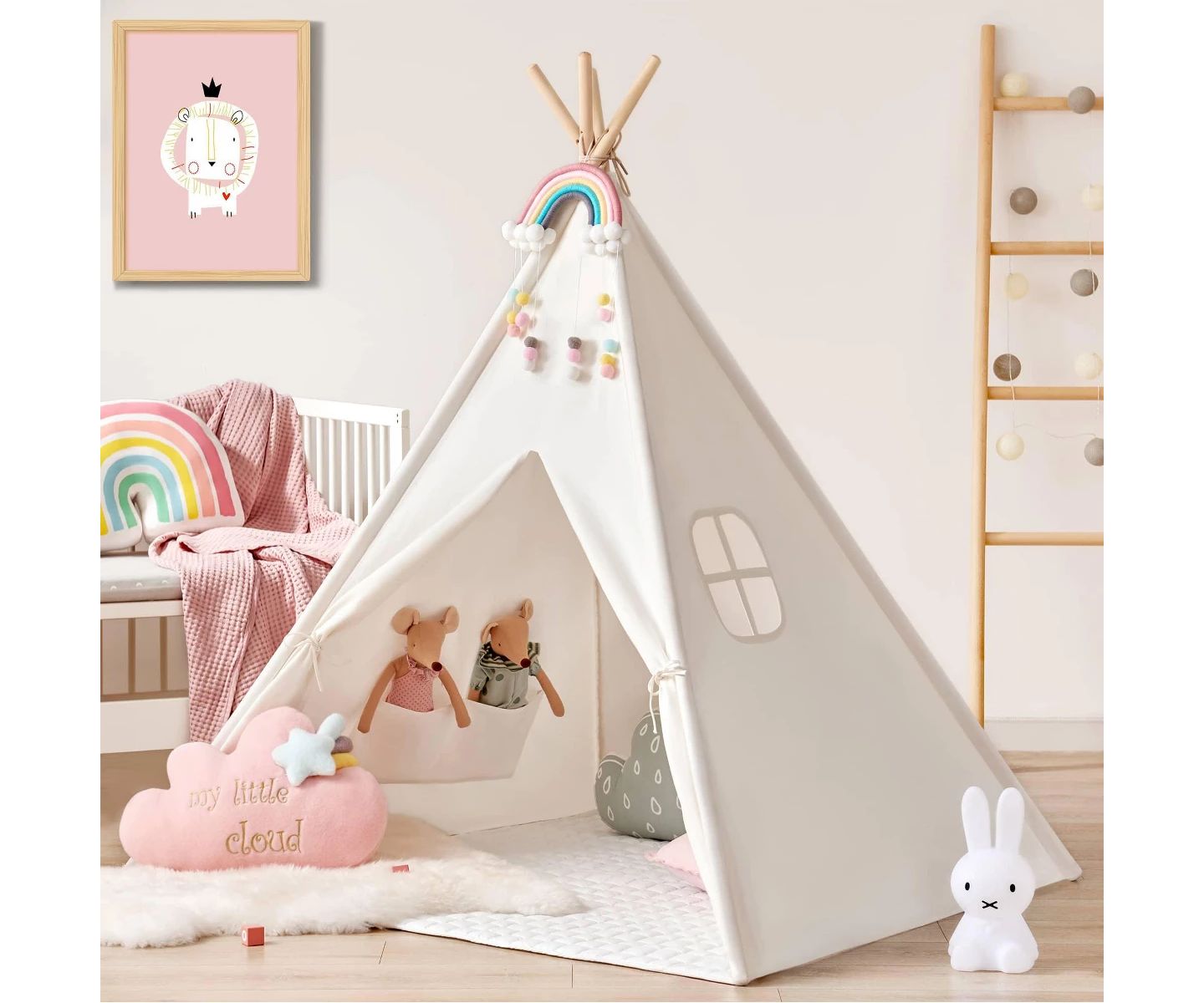 Детская игрушка Tiny Land Teepee Tent for Kids with Mat - Indoor Play Tent with Mat — фото 1