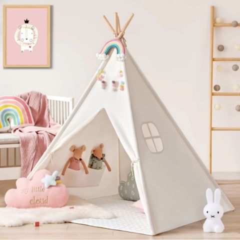 Детская игрушка Tiny Land Teepee Tent for Kids with Mat - Indoor Play Tent with Mat