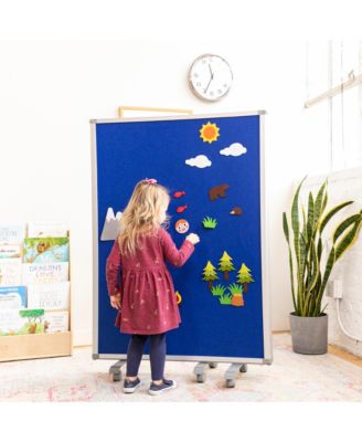 Mobile Dry-Erase and Flannel Room Divider