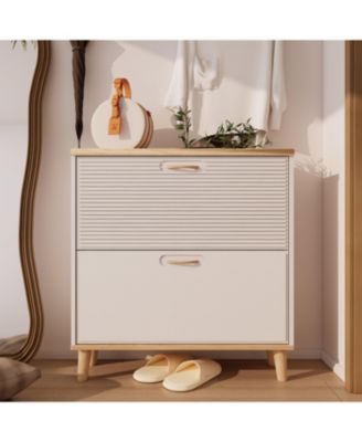 Shoes Storage Cabinet for Entryway Slim Freestanding Shoe Organizer
