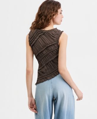 Women's Sleeveless Smocked Tank Top