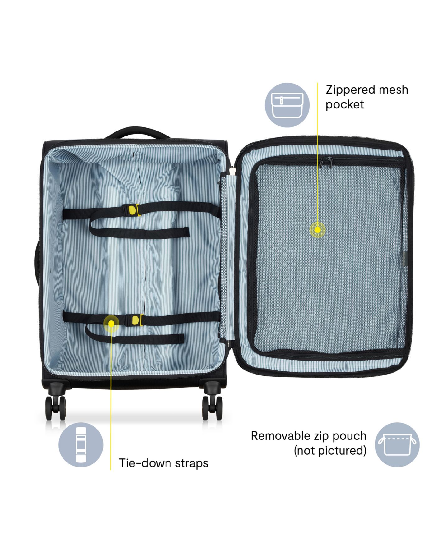 Чемодан Delsey Paris Shadow DLX Medium Check-In Spinner, цвет: Чёрный — фото 4
