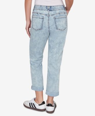 Petite Comfort Waist Stretch Denim Girlfriend Jeans