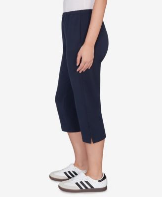 Petite Elastic Waist French Terry Capri