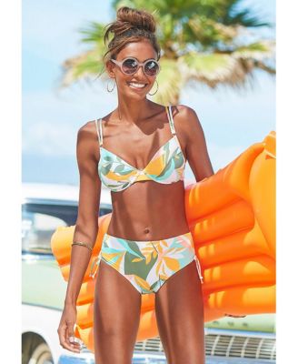 Women's Printed Underwire Bikini Swimsuit Top Bra Sizing