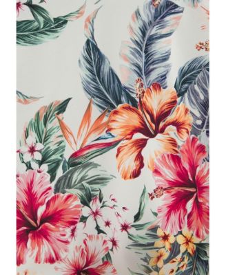 Women's Tropical Print Underwire Tankini Swimsuit Top