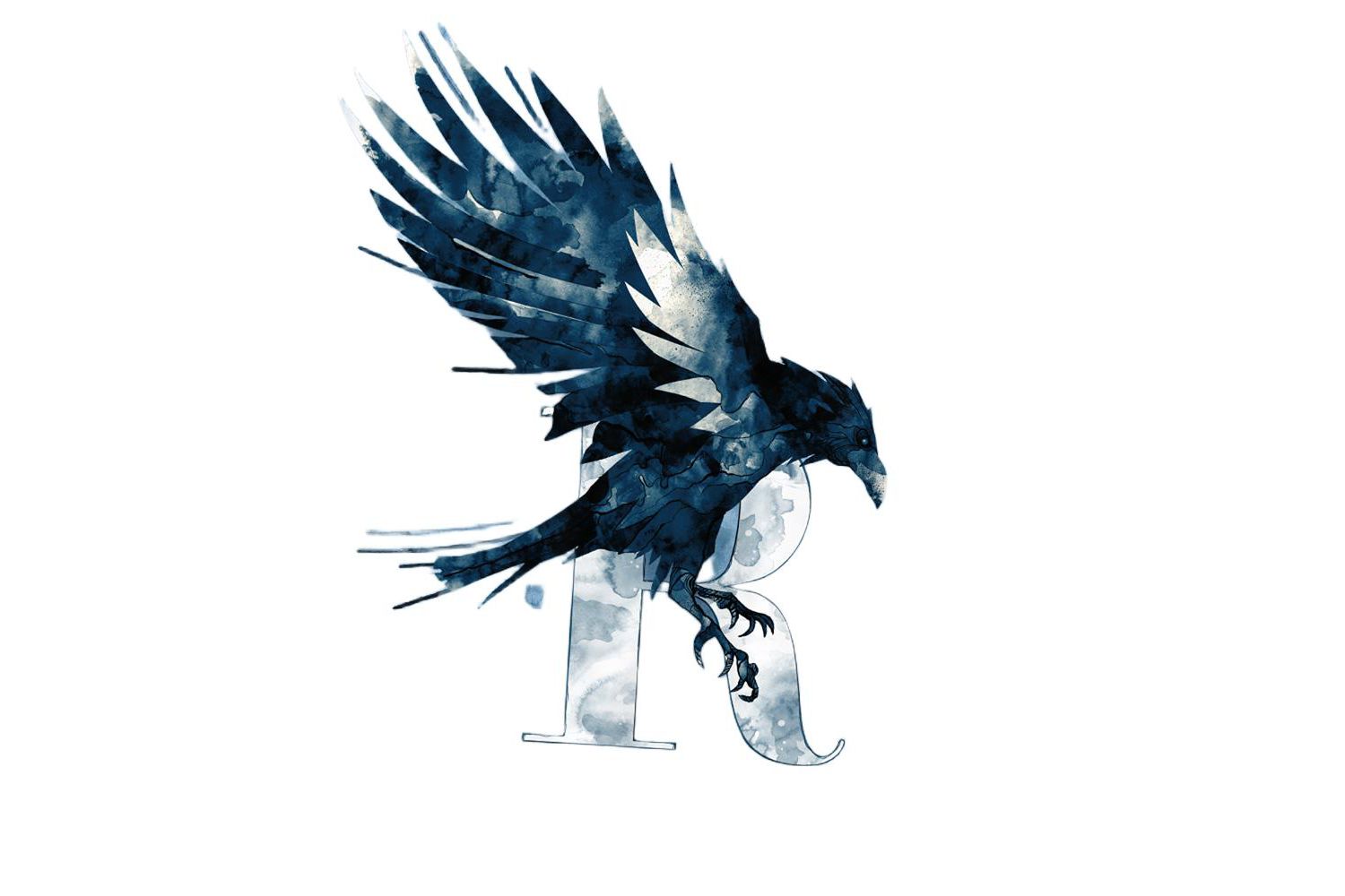 Men's Ravenclaw Watercolor Crest T Shirt
