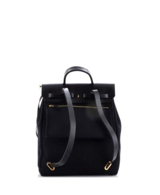 Herbag A Dos Zip Backpack Toile and Leather