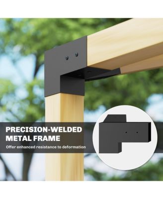 Pergola Brackets, 15° Slanted Roof Pergola Bracket Kit,
