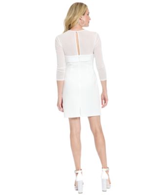 Women's Tuxedo Illusion Crew Neck Short Dress