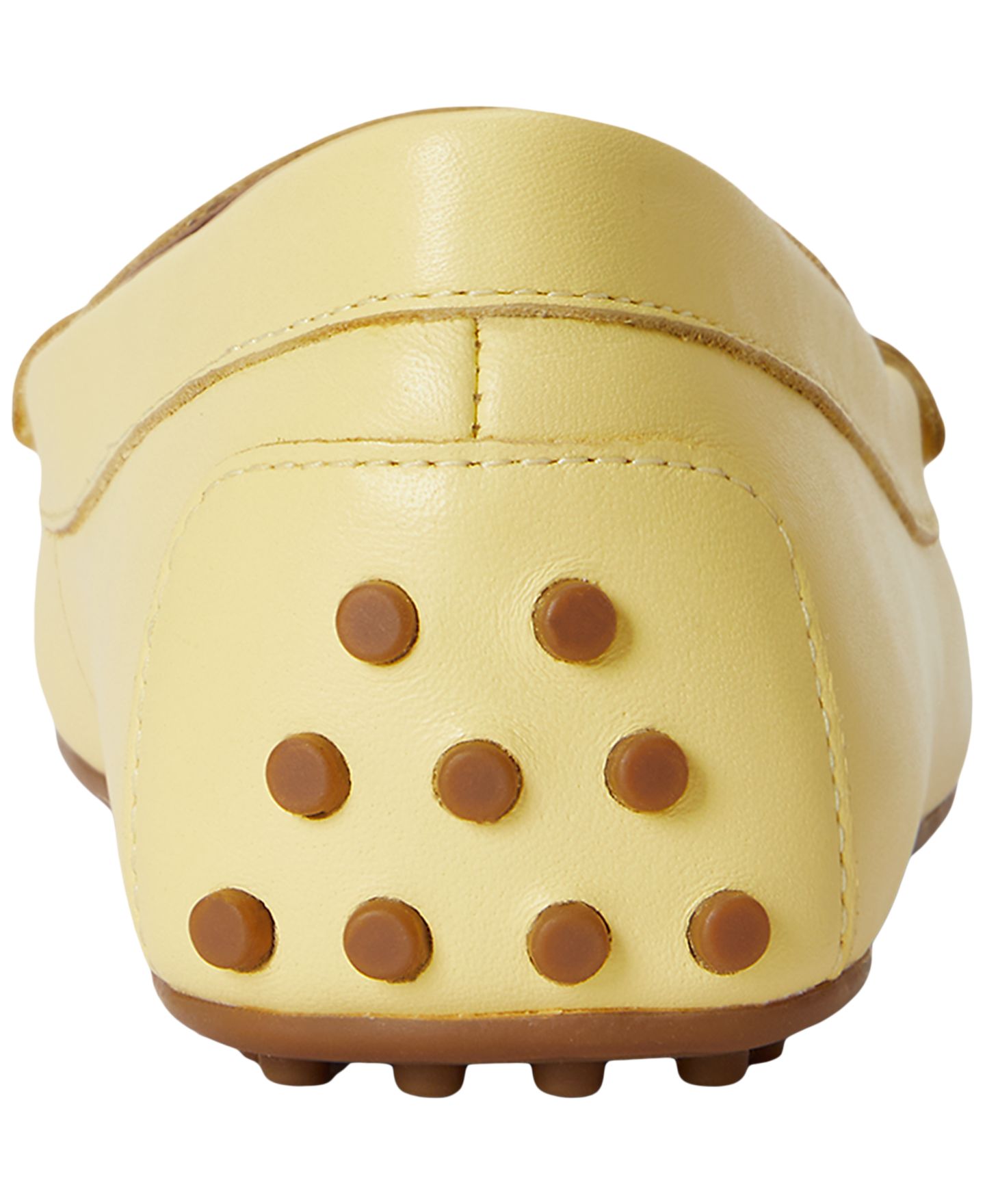 Женские туфли Lauren Ralph Lauren Barnsbury Round Toe, цвет: Лимонный сорбет кожаный — фото 3