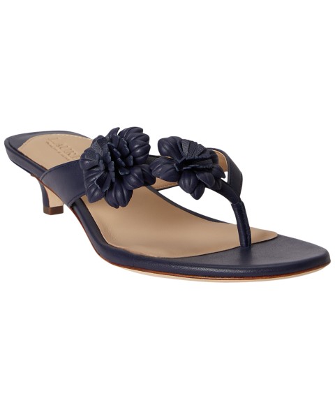 Женские сандалии Lauren Ralph Lauren Women's Francesca Floral-Trim Nappa Dress Sandals