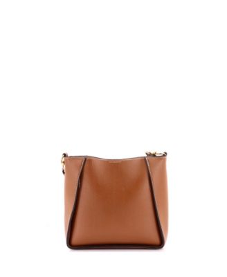 Mini Logo Crossbody Bag Perforated Faux Leather