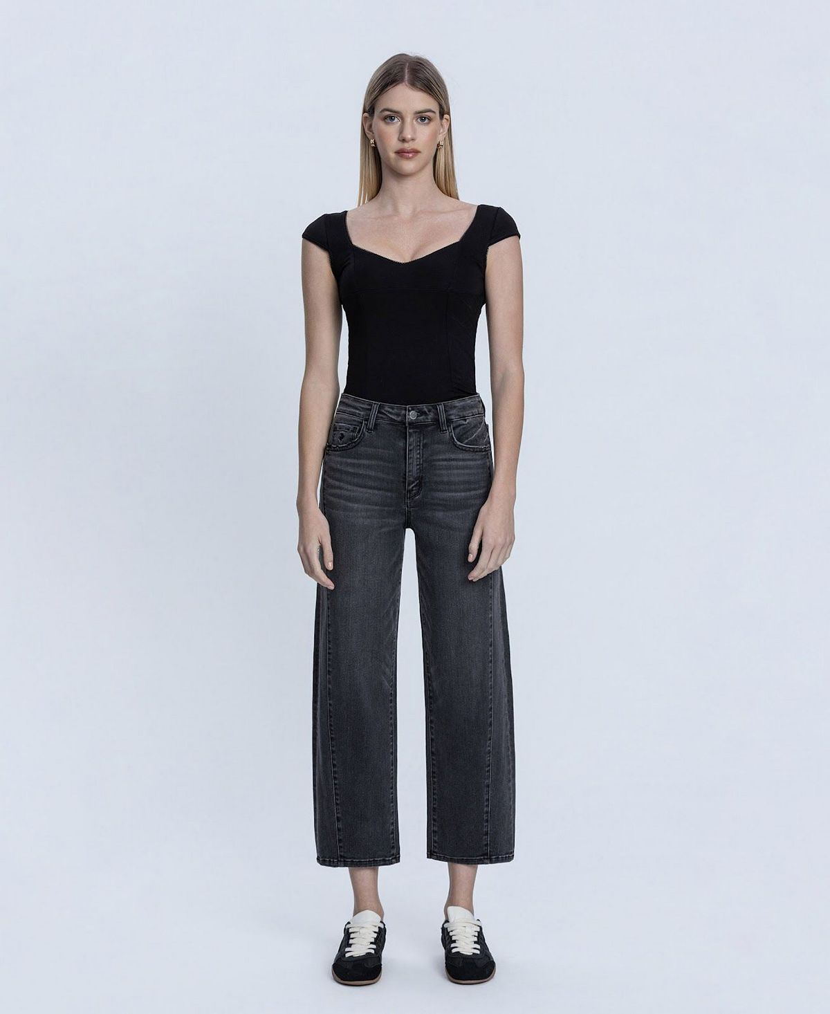 Flying Monkey Women's Super High Rise Mild Barrel Jeans view 2 — MAYCSS fashion products