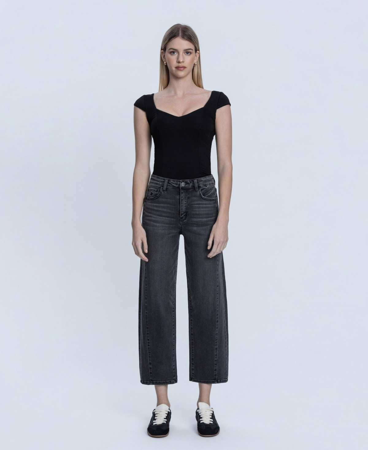 Flying Monkey Women's Super High Rise Mild Barrel Jeans