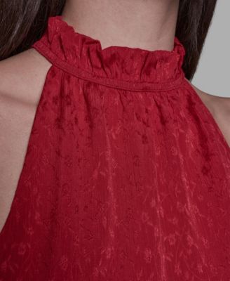 Women's Ruffle Halter Neck Top