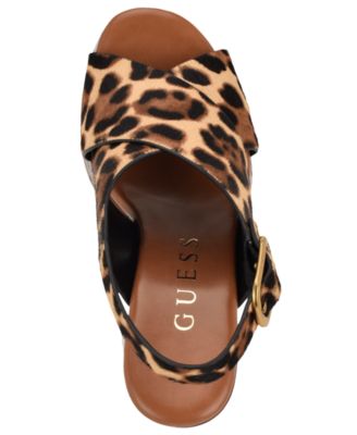 Women's Yarisel Logo-Embossed High Platform Wedge Sandals