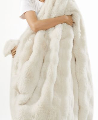 Bubble Rabbit Faux Fur Throw, 50" x 70"
