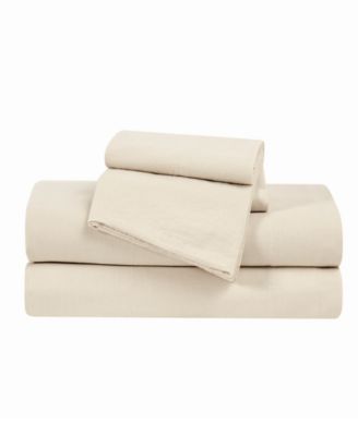 Vintage Washed 140-Thread Count Cotton 4-Pc. Sheet Set, Queen
