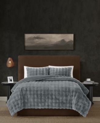 Bubble Faux Fur 2-Pc. Comforter Set, Twin/Twin XL