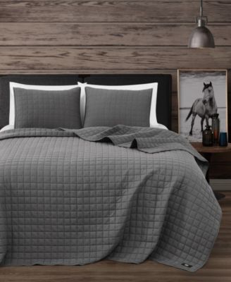 Vintage Washed Cotton 3-Pc. Quilt Set, Full/Queen