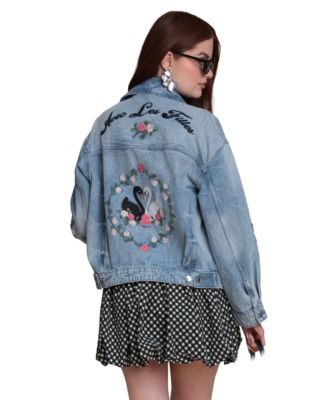 Women's Pleated Back Trucker Jacket