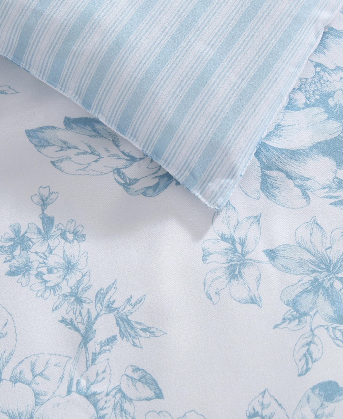 Laura Ashley Delphine Washed Microfiber 5-Pc. Comforter Set, Twin