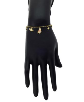 Winnie the Pooh Crystal Charm Bolo Bracelet