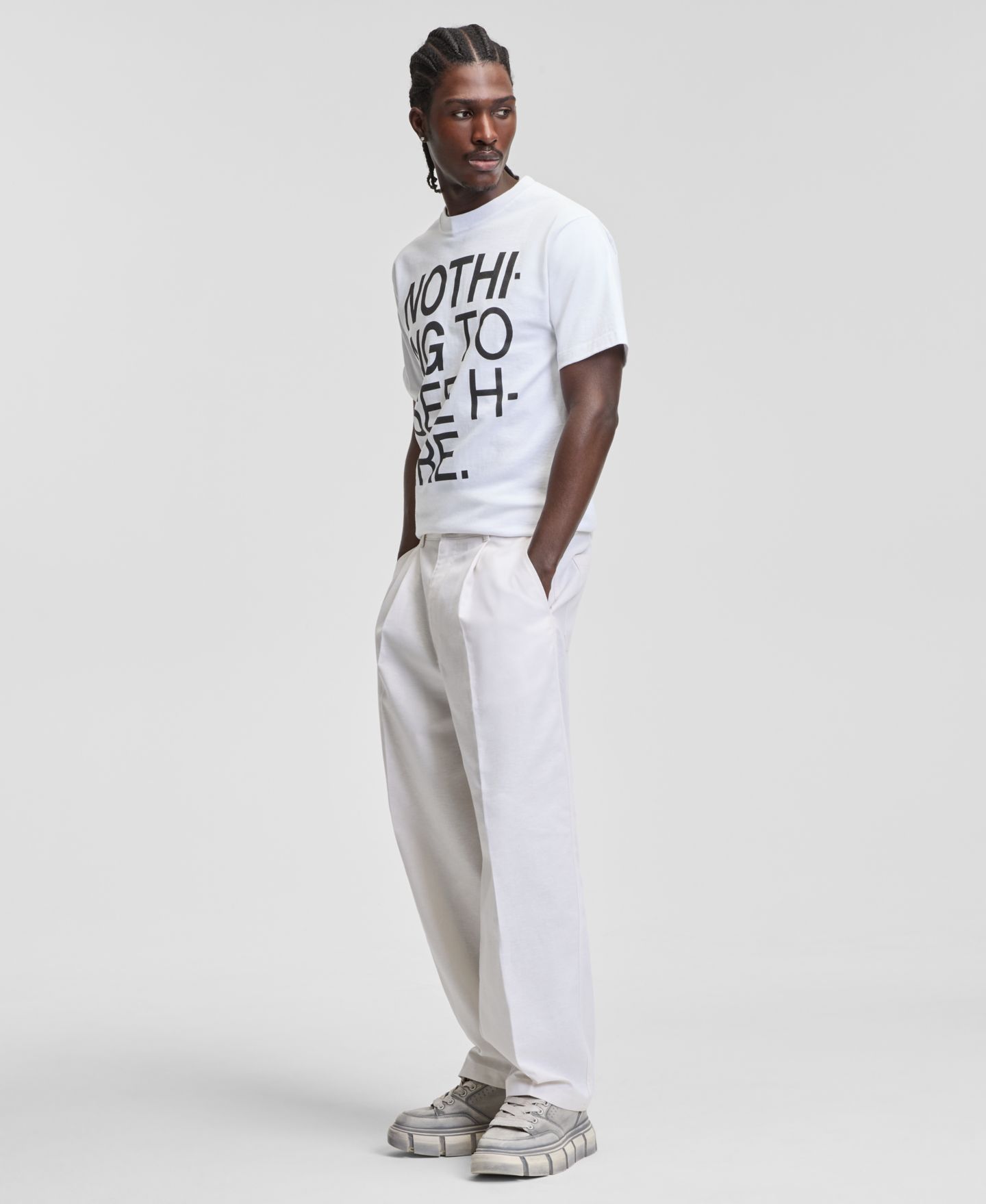 Мужские брюки Mode of One Linen & Cotton Baggy Barrel, цвет: Состаренный кремовый — фото 3