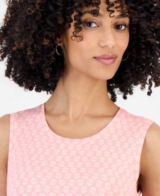 Petite Printed Sleeveless Flip Flop Dress