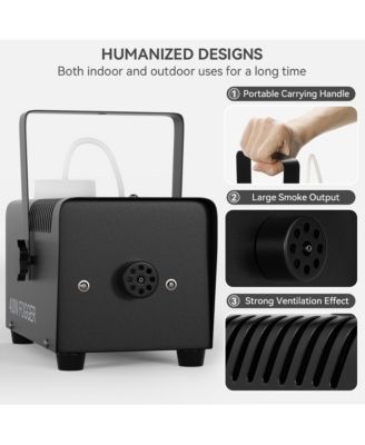 400W Mini Fog Machine with Wireless Remote & 6000 cu ft/min Output, Perfect for Home Parties