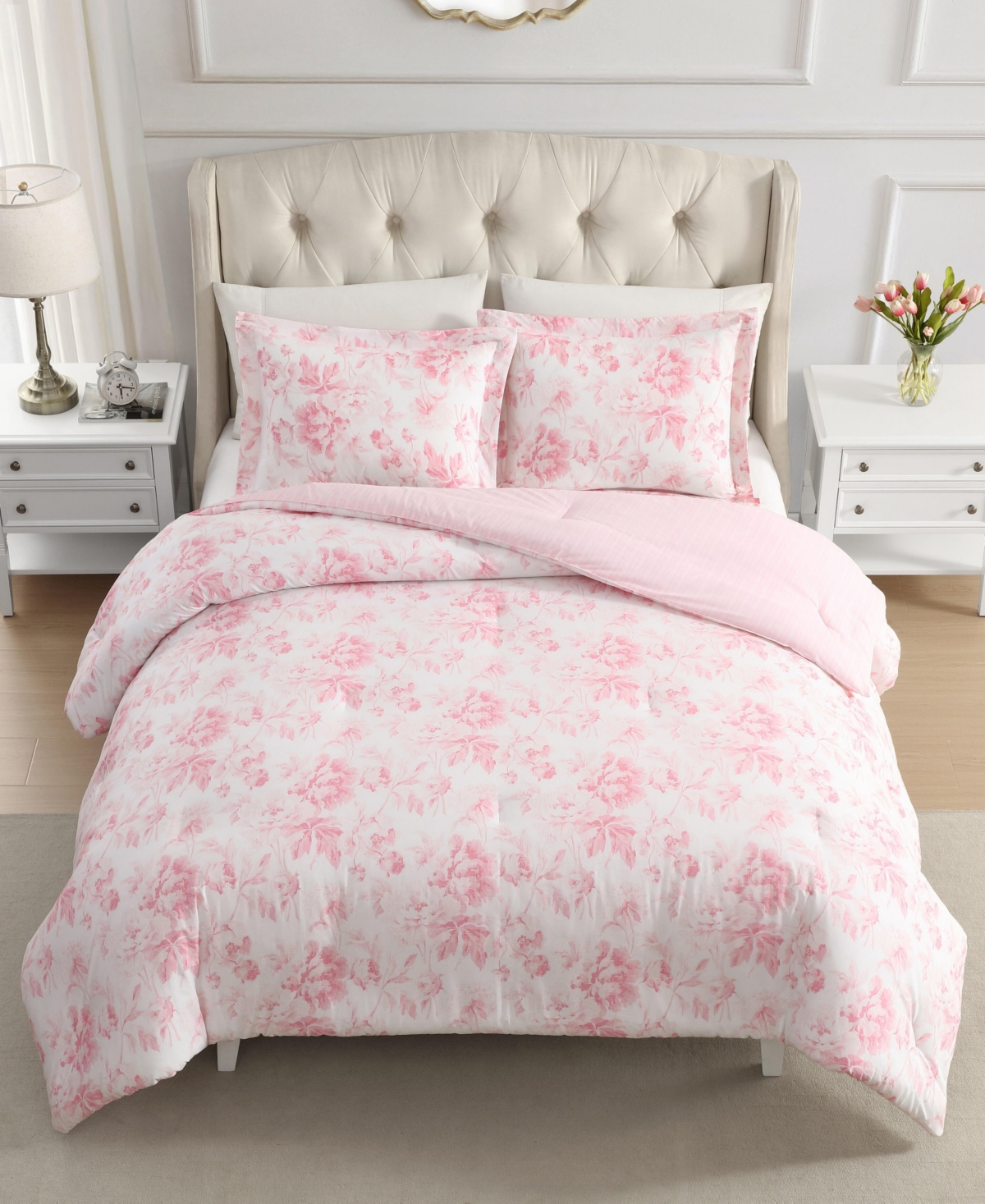 Laura Ashley Anja Textured Toile 2-Pc. Comforter Set, Twin