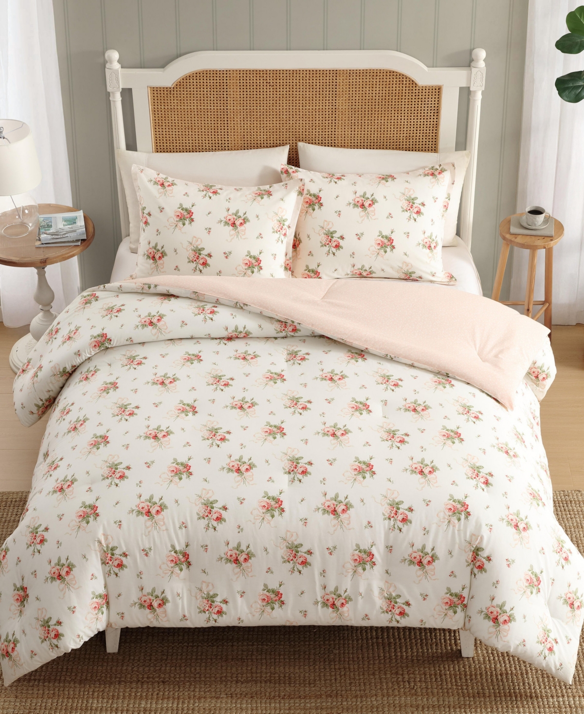 Laura Ashley Ribbon Bouquet 3-Pc. Comforter Set
