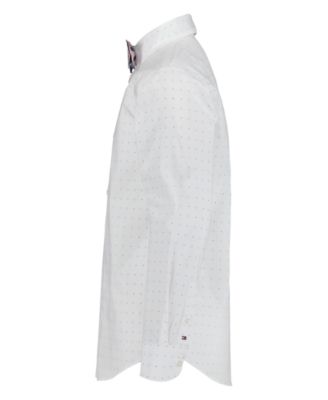 Boys' 8-20 Long-Sleeve Geo Dot Dress Shirt with Bow Tie