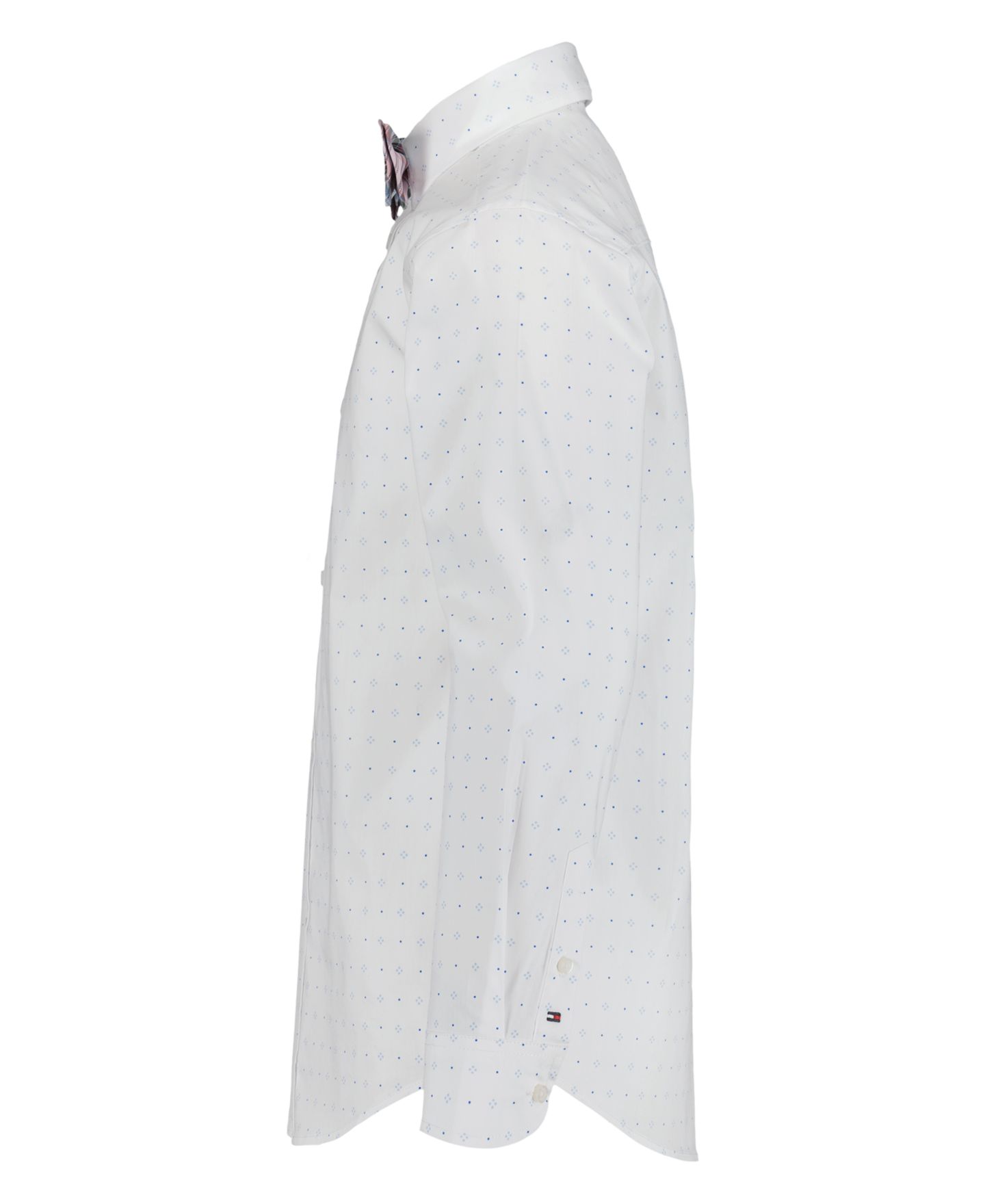 Рубашка Tommy Hilfiger Long-Sleeve Geo Dot Dress Shirt with Bow Tie для мальчиков, цвет: Белый — фото 3