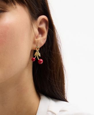 Red Signature C Cherry Drop Earrings