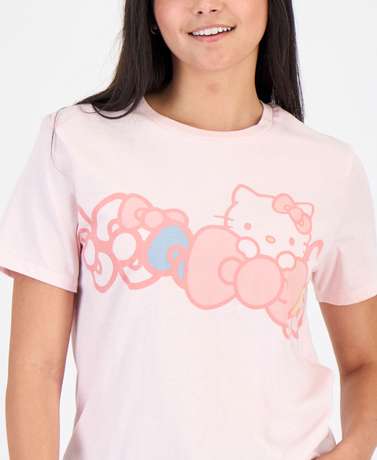 Juniors' Hello Kitty Graphic Print T-Shirt