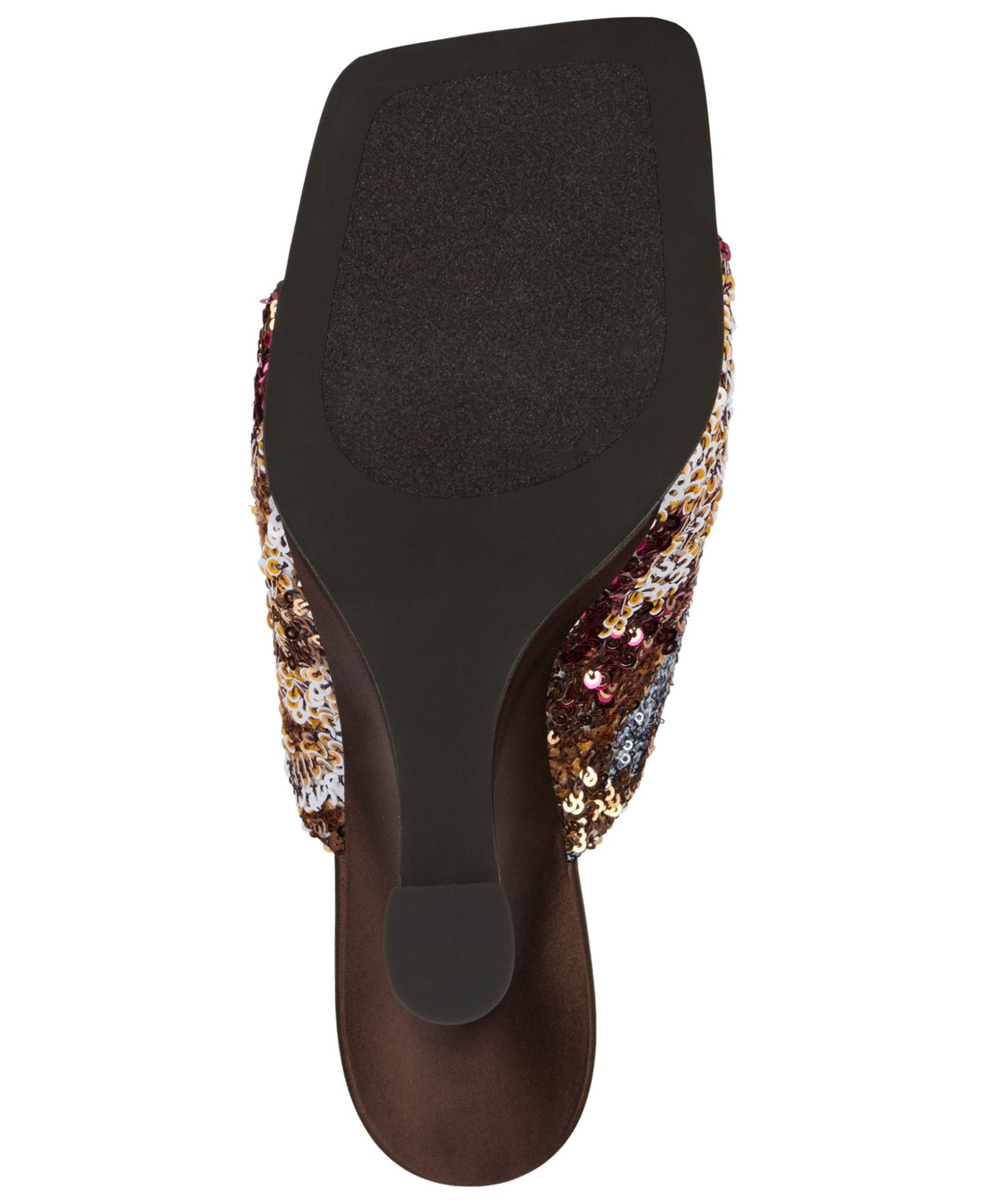 Женские сандалии Jeffrey Campbell Aura-Seq-N Sequin Wedge, цвет: Коричневый атласный комбинированный — фото 5