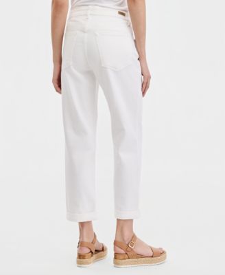 Women's Rolled-Cuff Keeper Boyfriend Cropped Jeans