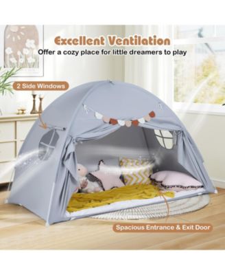 Indoor Bed Canopy Tent for Kids with 2 Windows