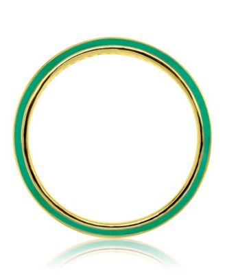 Cubic Zirconia Eternity Ring in 14k Yellow Gold Over Sterling Silver