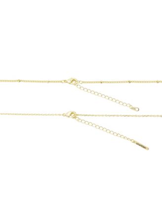 Cubic Zirconia Double Heart Layered Necklace Set