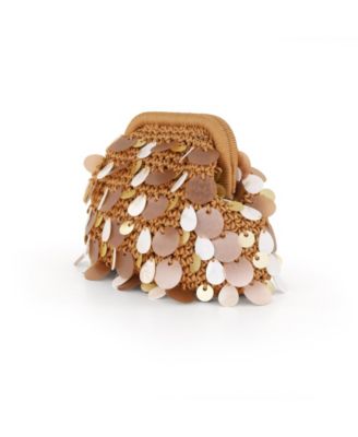 Marigold Crochet Corded Pouch Clutch w. Payette