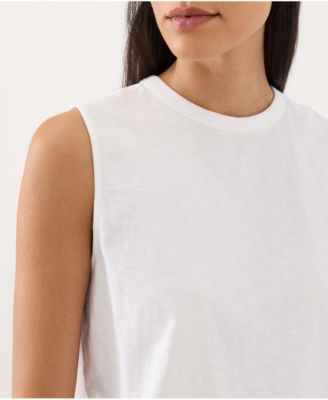 Women's Cotton Slub High Neck Tank Top