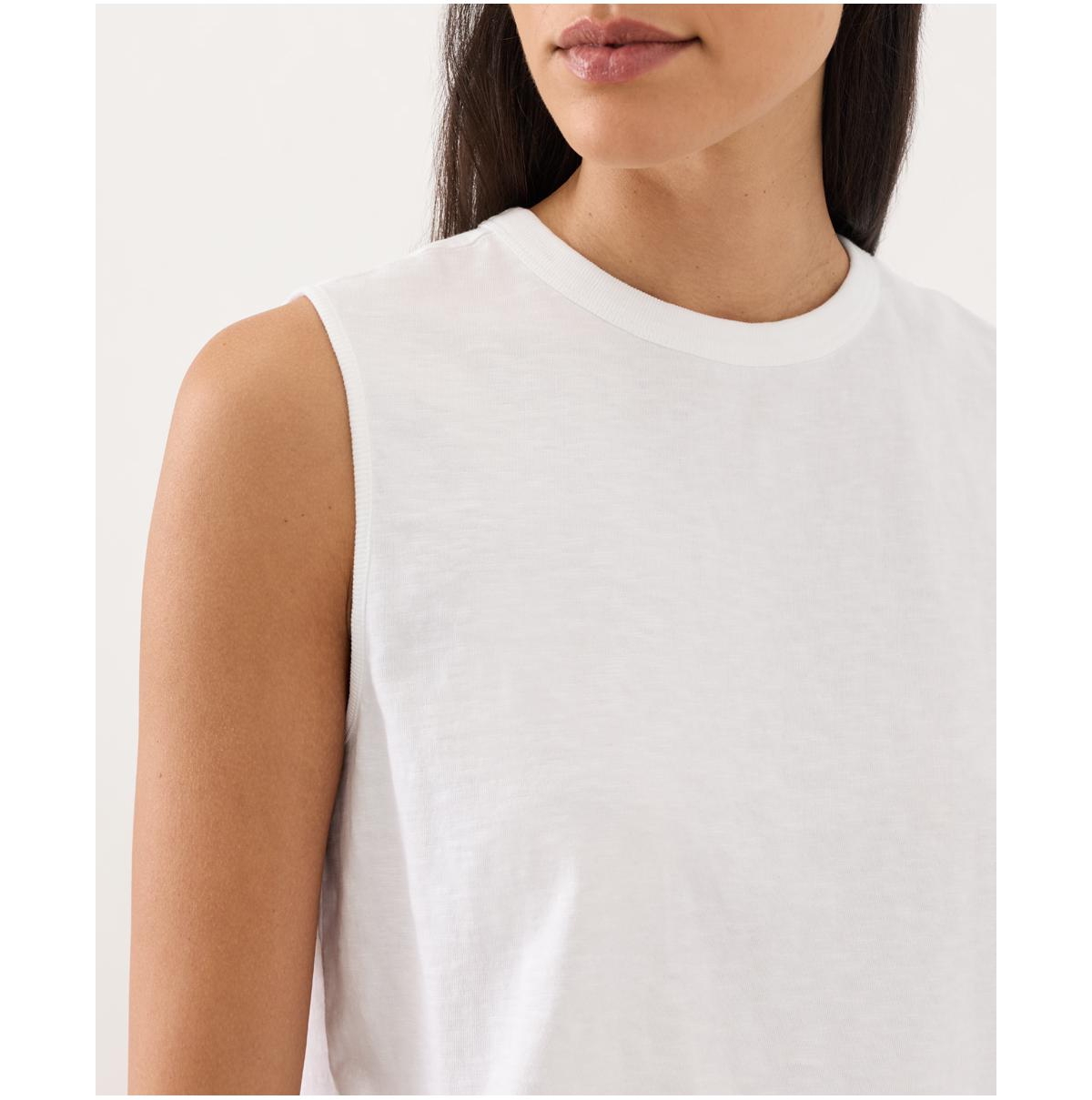 Pact Women's Cotton Slub High Neck Tank Top