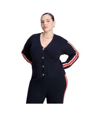 Women's Lurex Stripe Cardigan