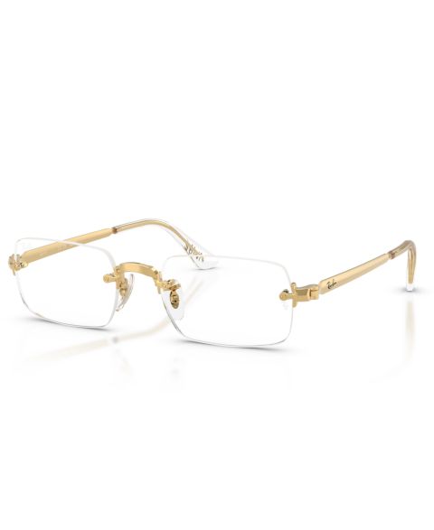 Очки Ray-Ban Unisex Rectangle Metal RB3928V Optics By A$AP Rocky Eyeglasses, цвет: Золотой