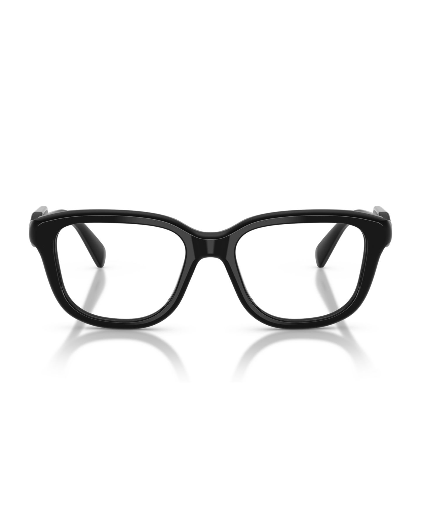 Женские очки MIU MIU Woman Rectangle Plastic MU 02ZV Eyeglasses, цвет: Чёрный — фото 4