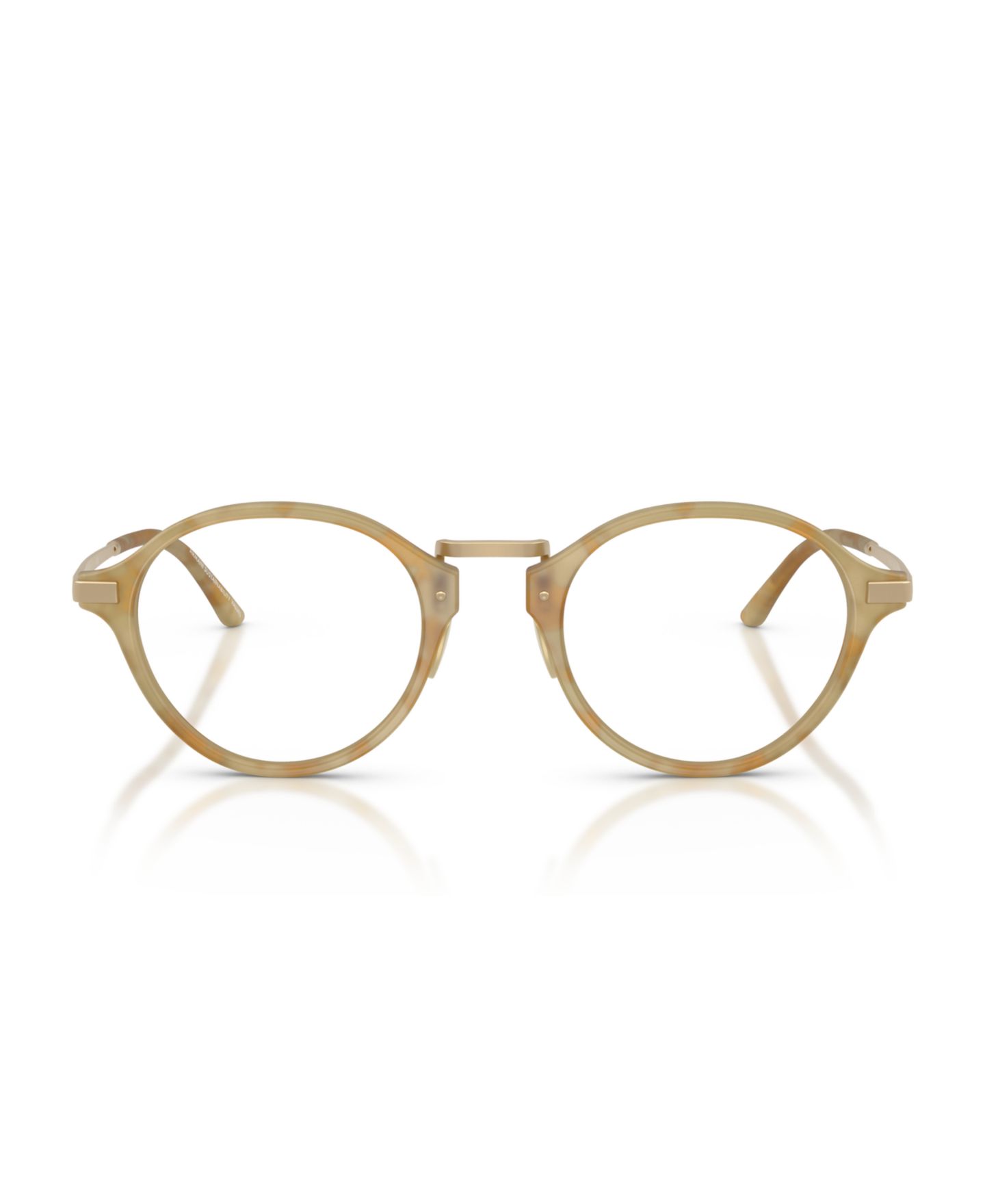 Мужские очки Giorgio Armani Man Panthos Plastic AR7287 Eyeglasses, цвет: Бежевый гавана — фото 4